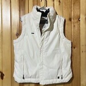 Columbia XCO Cream Down Puffer Parka Vest Womens XL No Hood pre-owned